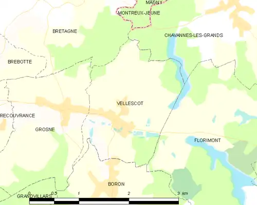 Detailkaart van de gemeente