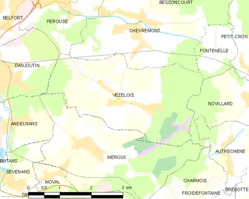 Detailkaart van de gemeente