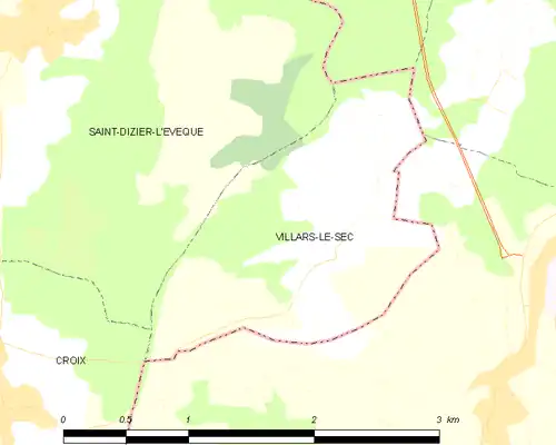 Detailkaart van de gemeente