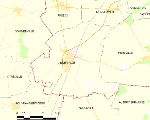 Detailkaart van de gemeente