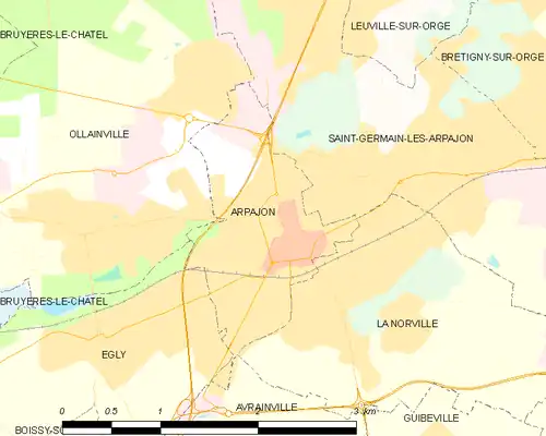 Detailkaart van de gemeente