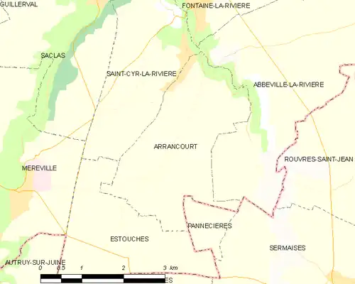 Detailkaart van de gemeente