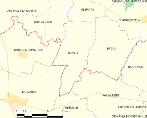 Detailkaart van de gemeente