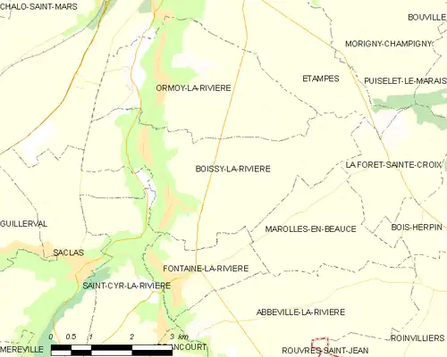 Detailkaart van de gemeente