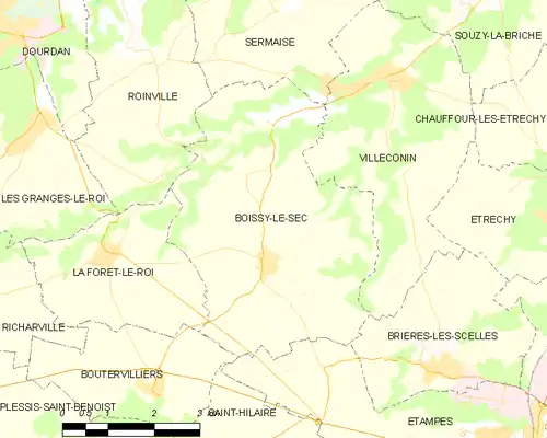 Detailkaart van de gemeente