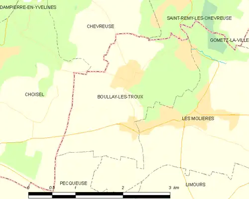 Detailkaart van de gemeente