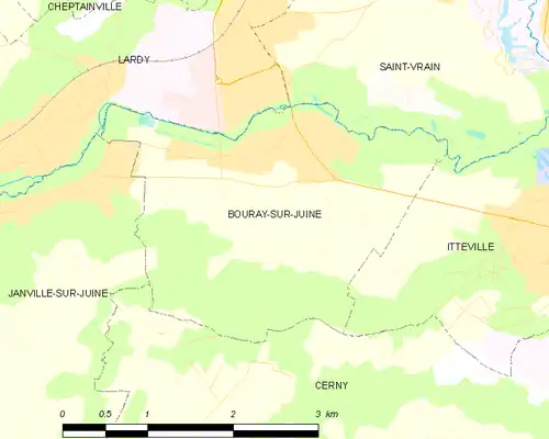 Detailkaart van de gemeente