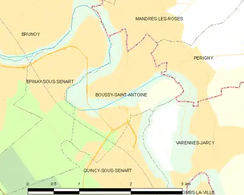 Detailkaart van de gemeente