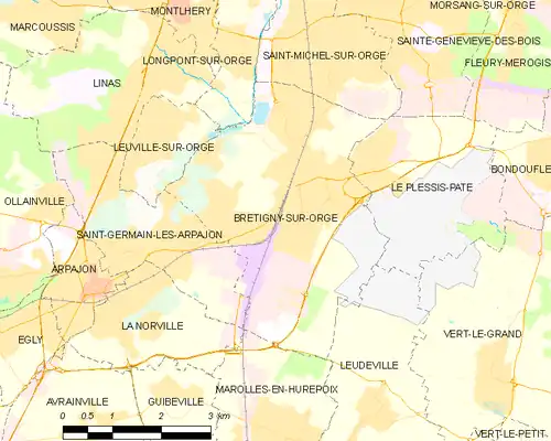 Detailkaart van de gemeente