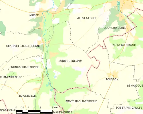 Detailkaart van de gemeente