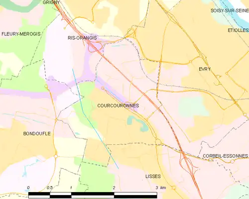 Detailkaart van de gemeente