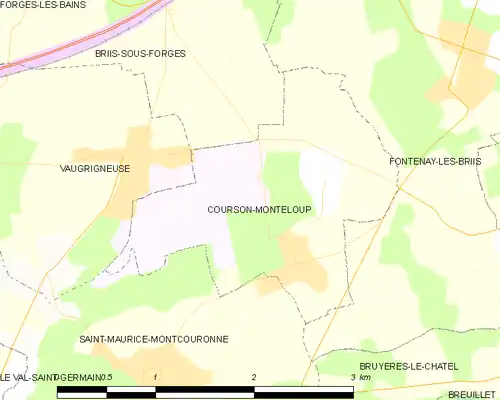 Detailkaart van de gemeente