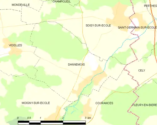 Detailkaart van de gemeente