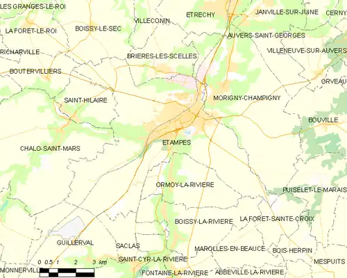 Detailkaart van de gemeente