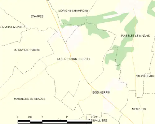 Detailkaart van de gemeente