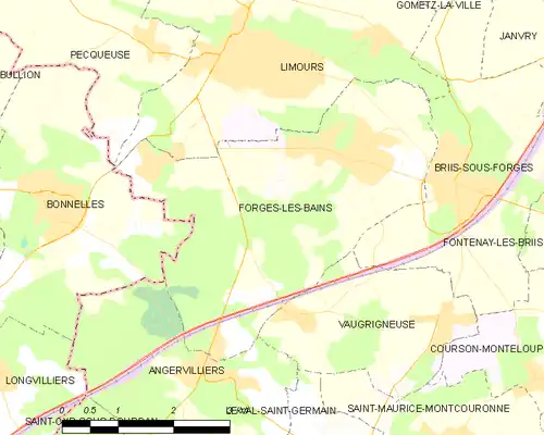 Detailkaart van de gemeente