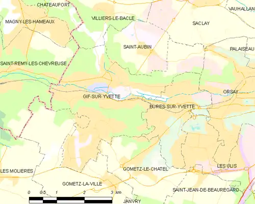 Detailkaart van de gemeente