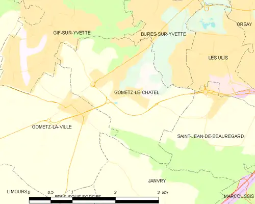 Detailkaart van de gemeente