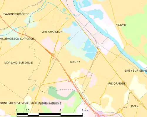 Detailkaart van de gemeente