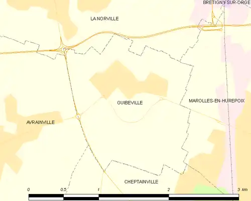 Detailkaart van de gemeente