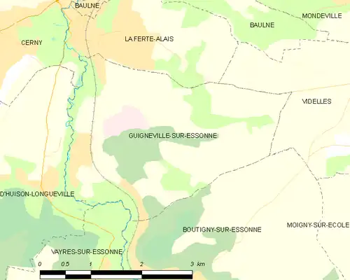 Detailkaart van de gemeente