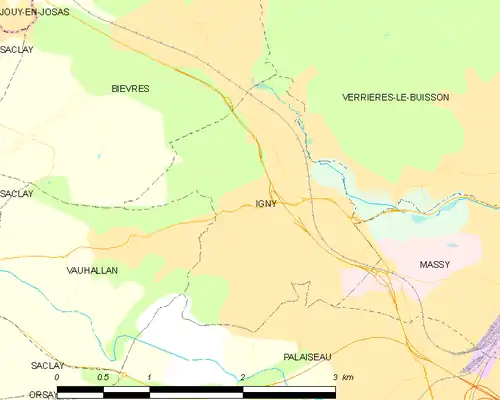 Detailkaart van de gemeente