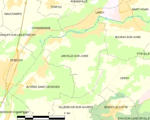 Detailkaart van de gemeente