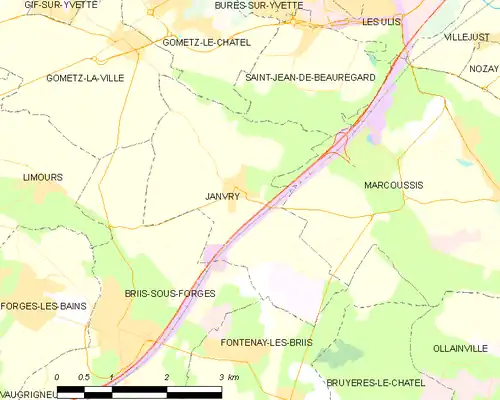 Detailkaart van de gemeente