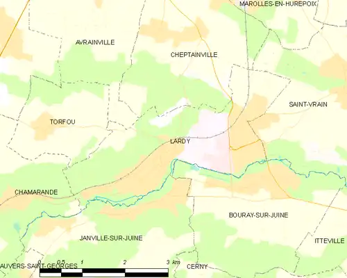 Detailkaart van de gemeente