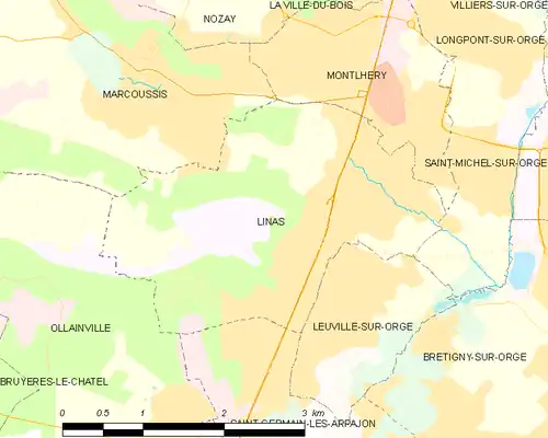 Detailkaart van de gemeente