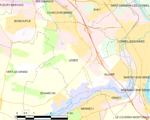 Detailkaart van de gemeente