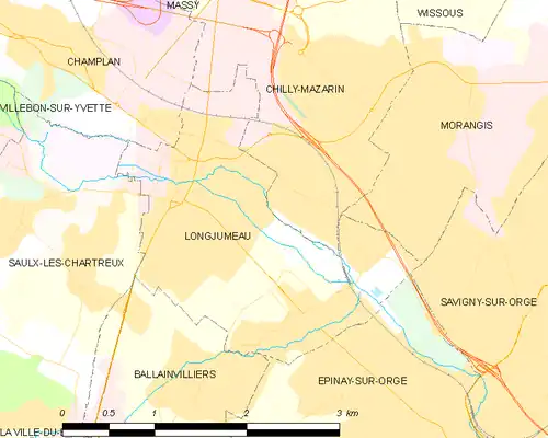 Detailkaart van de gemeente