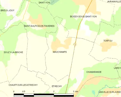 Detailkaart van de gemeente