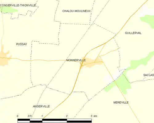 Detailkaart van de gemeente