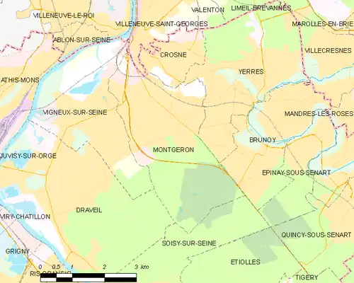 Detailkaart van de gemeente