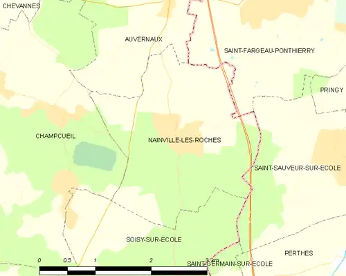 Detailkaart van de gemeente