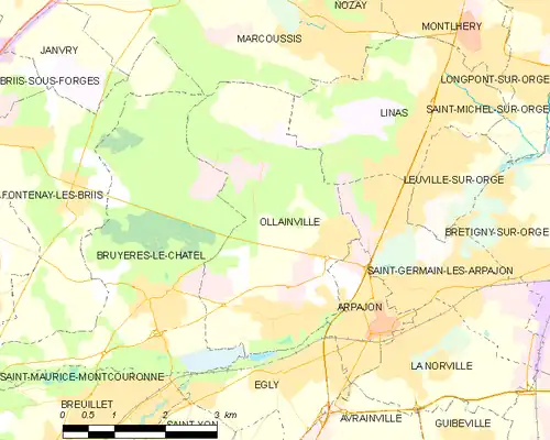 Detailkaart van de gemeente