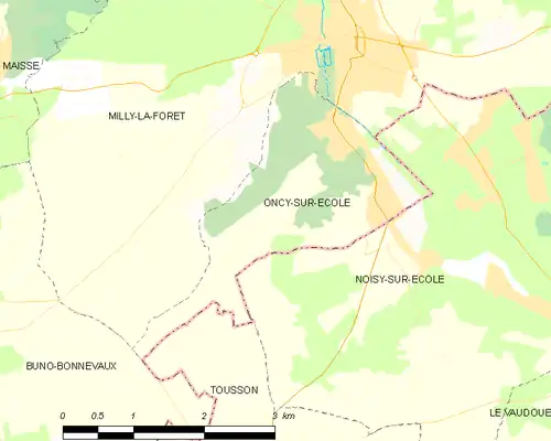 Detailkaart van de gemeente