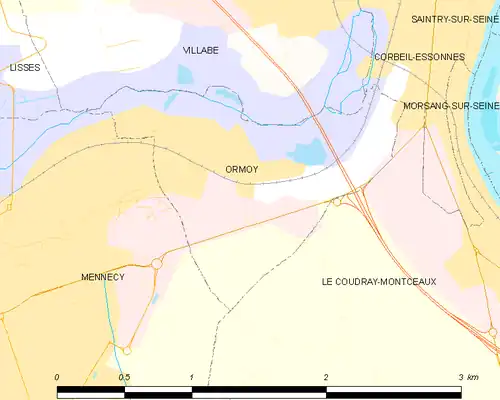 Detailkaart van de gemeente