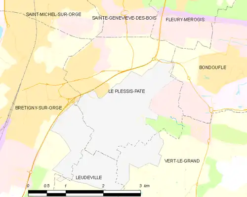 Detailkaart van de gemeente