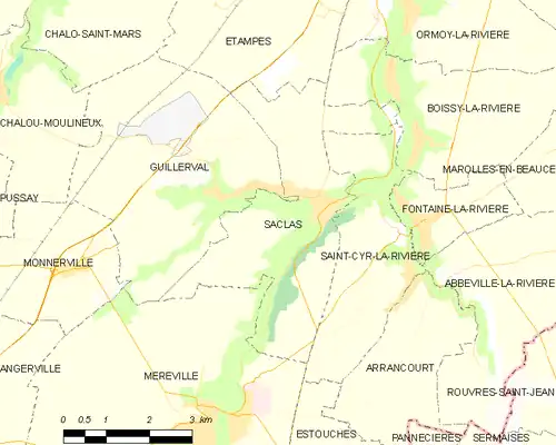 Detailkaart van de gemeente