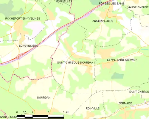 Detailkaart van de gemeente