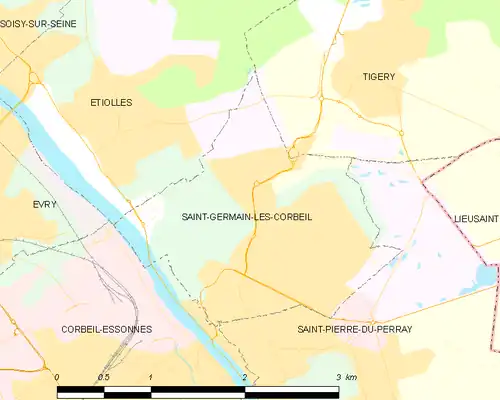 Detailkaart van de gemeente