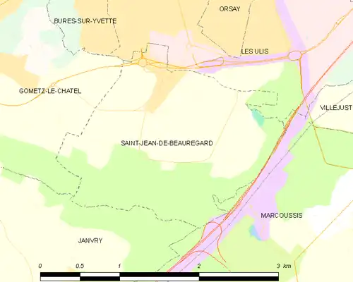 Detailkaart van de gemeente