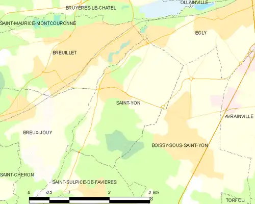 Detailkaart van de gemeente