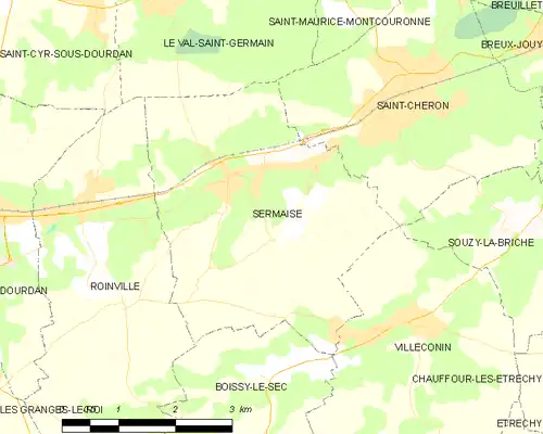 Detailkaart van de gemeente