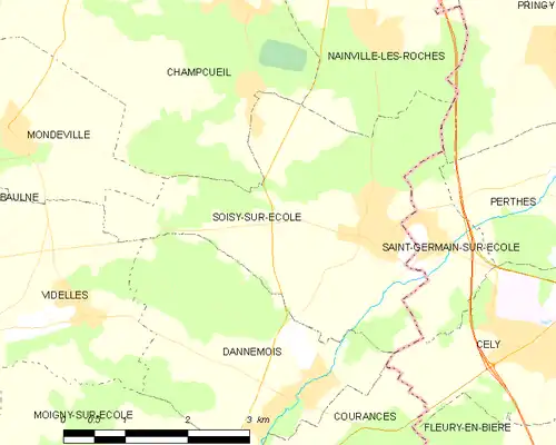 Detailkaart van de gemeente