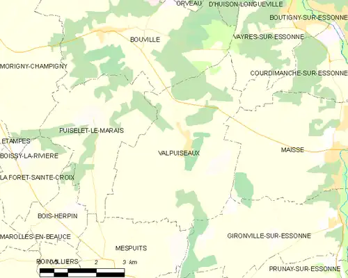 Detailkaart van de gemeente