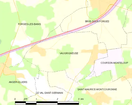 Detailkaart van de gemeente