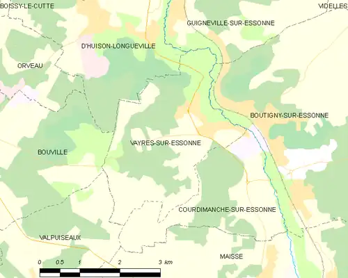 Detailkaart van de gemeente